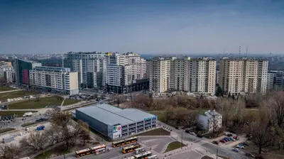 Widok na miasto Warszawa z tego apartamentu