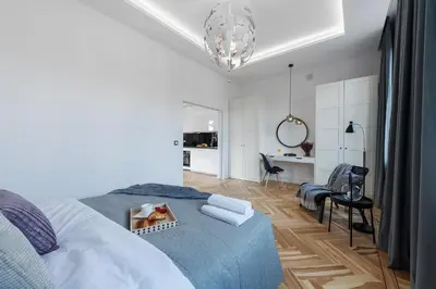 Telewizja i/lub zestaw kina domowego w obiekcie Marszalkowska Center Serviced Apartments