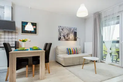 Część wypoczynkowa w obiekcie Apartments Warsaw Obozowa by Noclegi Renters