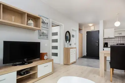 Kuchnia lub aneks kuchenny w obiekcie Apartments Warsaw Obozowa by Noclegi Renters