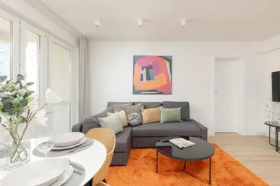 Część wypoczynkowa w obiekcie Warsaw City Center Świętokrzyska & Emilii Plater by Noclegi Renters