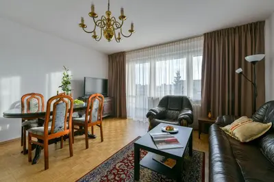 Część wypoczynkowa w obiekcie Medicover Wilanow P&O Serviced Apartments