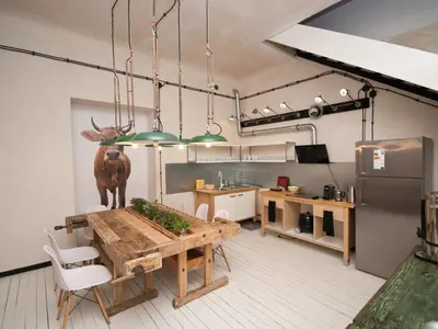 Kuchnia lub aneks kuchenny w obiekcie Loft Sen Pszczoły