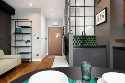 Część wypoczynkowa w obiekcie Apartments Konstruktorska by Renters Prestige