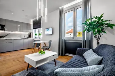 Część wypoczynkowa w obiekcie Koszykowa Suite - apartament w centrum Warszawy!