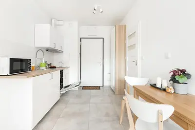 Kuchnia lub aneks kuchenny w obiekcie SuperApart Rydygiera, Pet-friendly with Patio & Self Check-in