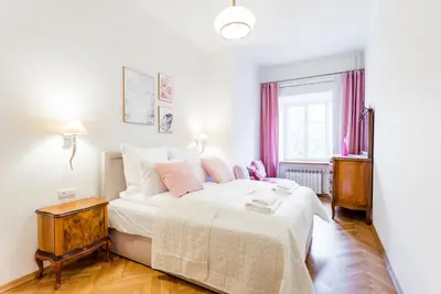 Łóżko lub łóżka w pokoju w obiekcie Ego Apartments Old Town II