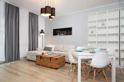 Część wypoczynkowa w obiekcie Apartment Warsaw Żoliborz by Noclegi Renters