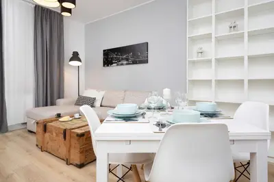 Część wypoczynkowa w obiekcie Apartment Warsaw Żoliborz by Noclegi Renters