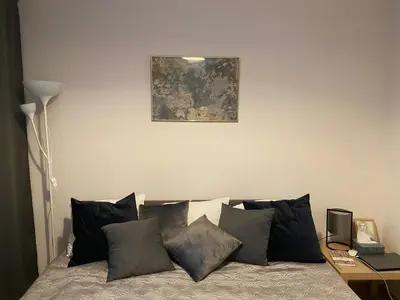 Łóżko lub łóżka w pokoju w obiekcie Vicky - New Apartment Centrum Srodmiescie