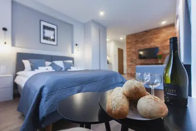 Telewizja i/lub zestaw kina domowego w obiekcie City Break Atelier Praga Apartamenty