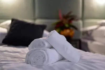 Łóżko lub łóżka w pokoju w obiekcie Candy Apartments Warszawa