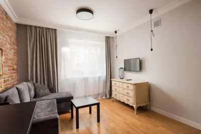 Telewizja i/lub zestaw kina domowego w obiekcie Stylish Cozy flat in Warsaw center