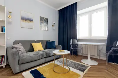 Część wypoczynkowa w obiekcie Metro Politechnika Cosy Apartment by BookingHost
