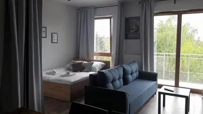 Część wypoczynkowa w obiekcie Silver Apartment in Wilanów