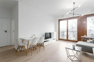 Telewizja i/lub zestaw kina domowego w obiekcie Chill Apartments Mokotów Residence