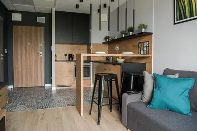 Kuchnia lub aneks kuchenny w obiekcie Wola Loft Apartment