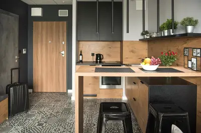 Kuchnia lub aneks kuchenny w obiekcie Wola Loft Apartment