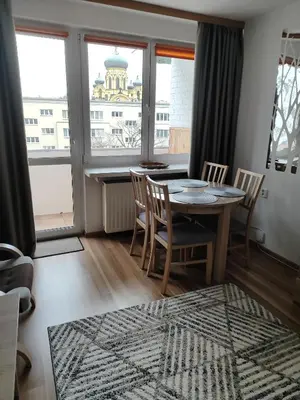 Część wypoczynkowa w obiekcie Apartament Praski 5 minut od metra i starego miasta spacerem do zoo i Konesera
