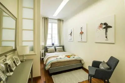 Łóżko lub łóżka w pokoju w obiekcie Apartamenty-MI Happy