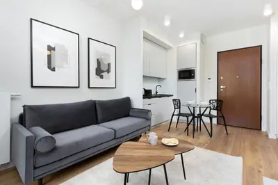Część wypoczynkowa w obiekcie Apartments Browary Warszawskie by Noclegi Renters