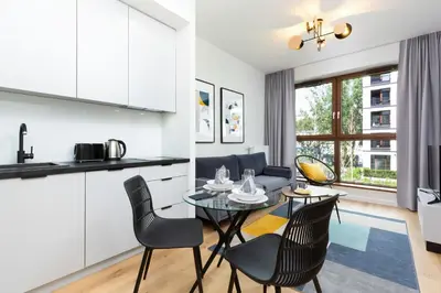 Kuchnia lub aneks kuchenny w obiekcie Apartments Browary Warszawskie by Noclegi Renters