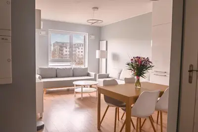 Część wypoczynkowa w obiekcie Marywilska apartment