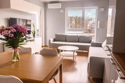 Część wypoczynkowa w obiekcie Marywilska apartment