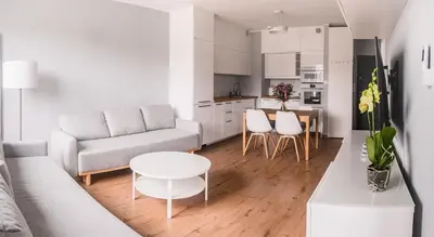 Kuchnia lub aneks kuchenny w obiekcie Marywilska apartment