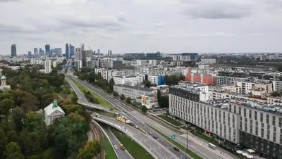 Widok na miasto Warszawa z tego apartamentu