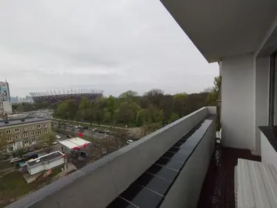 Balkon lub taras w obiekcie Warszawa Apartament z Widokiem