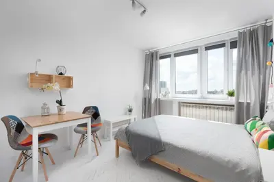 Łóżko lub łóżka w pokoju w obiekcie Bagno Cozy Studio II