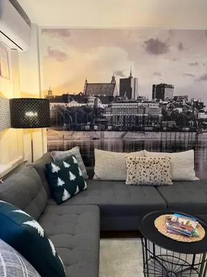 Część wypoczynkowa w obiekcie Apartament Centrum Warszawy Al Jerozolimskie
