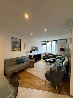 Część wypoczynkowa w obiekcie Apartament Centrum Warszawy Al Jerozolimskie