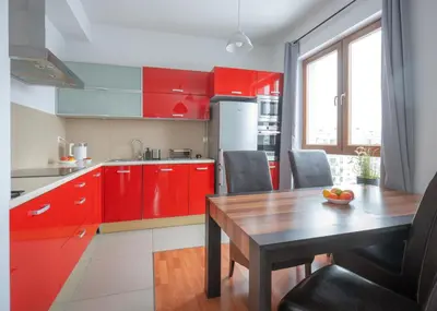 Kuchnia lub aneks kuchenny w obiekcie FIRST -- Green Żoliborz apartment 3