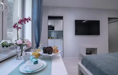 Telewizja i/lub zestaw kina domowego w obiekcie WLR Apartments - Hoza III