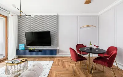 Telewizja i/lub zestaw kina domowego w obiekcie Grzybowska 85 by Homeprime