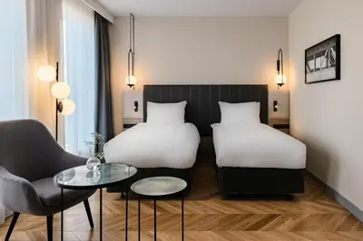 Łóżko lub łóżka w pokoju w obiekcie Crowne Plaza - Warsaw - The HUB by IHG