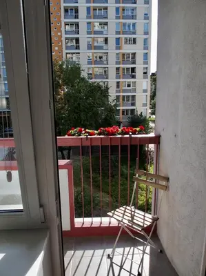 Balkon lub taras w obiekcie Mieszkanko w centrum Warszawy