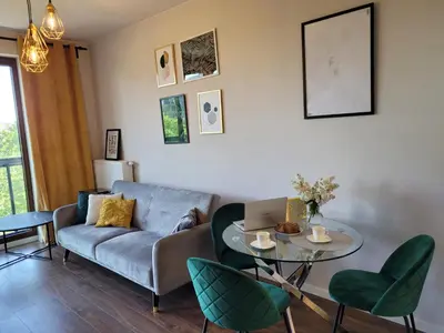 Część wypoczynkowa w obiekcie Vizzit Us Premium Apartments Marina Mokotów