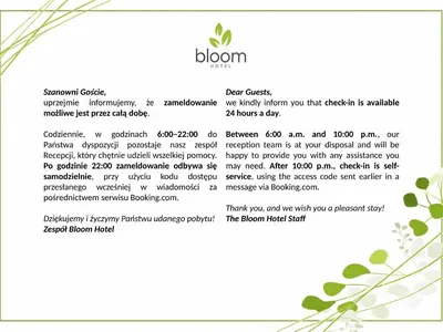 Plan piętra w obiekcie Bloom Hotel Airport Okęcie