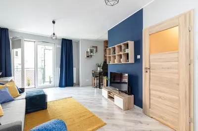 Część wypoczynkowa w obiekcie SuperApart Stalowa 39 Modern Unit with Kitchen & Wifi