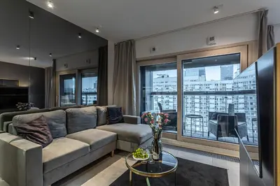 Część wypoczynkowa w obiekcie Mennica Residence Apartments by P&O Serviced Apartments