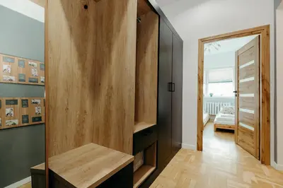 Łóżko lub łóżka w pokoju w obiekcie ShortStayPoland Grzybowska (B16)