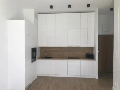 Kuchnia lub aneks kuchenny w obiekcie Mlociny Apartment