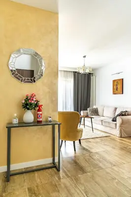 Część wypoczynkowa w obiekcie VipWarsawApartments Diamond Mennica Residence