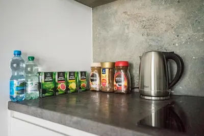 Kuchnia lub aneks kuchenny w obiekcie VipWarsawApartments Cytryn Mennica Residence