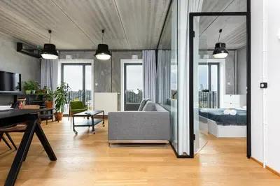 Część wypoczynkowa w obiekcie Apartment Praga Center by Noclegi Renters