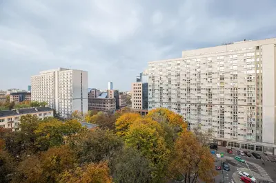 Widok na miasto Warszawa z tego apartamentu