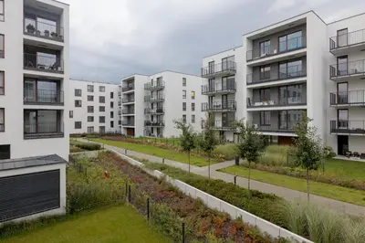 Budynek, w którym mieści się apartament